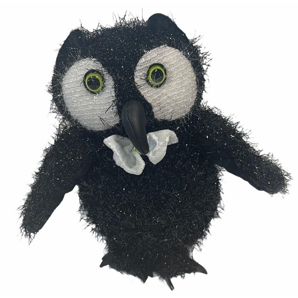 Kids of America Corp Stuffed Plush‎ Owl Penguin Black Sparkle Halloween